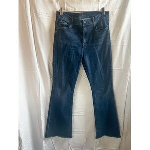 MOTHER The Hustler Flood Raw Hem Jeans 30